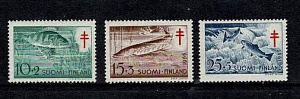Финляндия, 1955, Рыбы, Борьба с туберкулезом, 3 марки